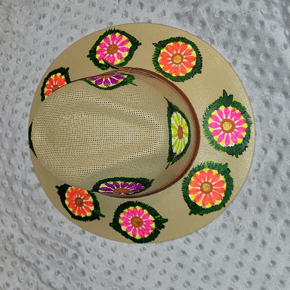 Mexican Artesanal Hand Painted Hat